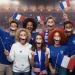 Moustache bleu blanc rouge France, accessoire de fête et de déguisement promotional