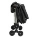 chariot 6roues alu noir, noir, poussette à marché ou cabas à roulettes promotional