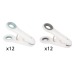 Pince linge x24 rubber ronde, blanc wholesaler