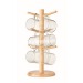 Product thumbnail 6 glass cups on a wooden stand 0