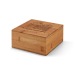 Tea box. Bamboo, tea, herbal tea and infusion promotional