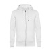 B&C King Zipped Hood - KING Zipped Hoodie - White wholesaler