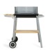 Charcoal barbecue with wood finish wholesaler