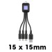 Product thumbnail Benri - usb-a to 3-in-1 cable - ultra-fast charging 3a 20w - keyring size 4