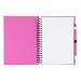 Recycled paper spiral notepad with hard cover pen wholesaler