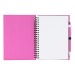 Recycled paper spiral notepad with hard cover pen wholesaler