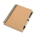 Product thumbnail 70-page recycled spiral notepad with biodegradable hard cover pen 1