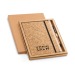 Cork notepad with pen and FSC paper, Cork notebook promotional