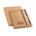 Bloc-notes liège avec stylo et papier FSC, Carnet en liège promotional