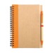 Product thumbnail Recycled spiral notepad with hard cover pen 2