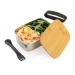Product thumbnail Steel Lunch Box with bamboo lid and spoon 1