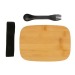 Steel Lunch Box with bamboo lid and spoon, meal box promotional