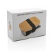 Steel Lunch Box with bamboo lid and spoon, meal box promotional