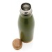 Isothermal steel bottle with bamboo finish 52cl, bottle promotional