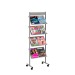 Brochure Displays Mobile 4 shelves 51 cm GREY Alu wholesaler