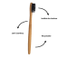 Product thumbnail Charcoal-infused bamboo toothbrush 1