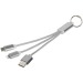 3-in-1 charging cable with Metal key ring wholesaler