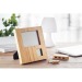 Product thumbnail Bamboo photo frame with weather station 1