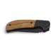 Canif en acier inoxydable et bois, Couteau pliant canif de poche promotional