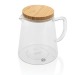 Product thumbnail 1.2l glass water carafe with ukiyo bamboo lid 0