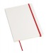 Product thumbnail A5 white notebook with coloured elastic band and hard cover 1