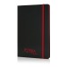 Product thumbnail Black A5 notebook with coloured hard cover border 4