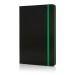 Product thumbnail Black A5 notebook with coloured hard cover border 2