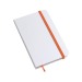 A6 white notebook with coloured elastic band and hard cover wholesaler