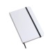 Product thumbnail A6 white notebook with coloured elastic band and hard cover 0