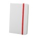 White notebook with colored elastic band on hard cover wholesaler