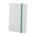 White notebook with colored elastic band on hard cover, Hard cover notebook promotional