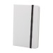 White notebook with colored elastic band on hard cover wholesaler