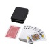Cartes à jouer dans un étui en métal Nathan, jeu de cartes promotional