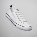 Product thumbnail Classic canvas trainers with white rubber sole decorated with coloured lines 0