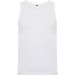 Tank top with wide straps, semi-curved cut, armholes and collar in TEXAS single jersey (White, Children's Sizes) wholesaler