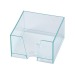 Half cube with white paper pad, notepad and paper container promotional