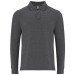 Product thumbnail DYLAN - Mottled long sleeve polo shirt with tone on tone 2 button placket 1