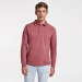 Product thumbnail DYLAN - Mottled long sleeve polo shirt with tone on tone 2 button placket 0