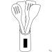Product thumbnail Cooking time wooden spatula set 1