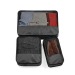 Lot de 3 pochettes, caisse et boîte de rangement promotional