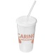 Double wall 35cl cup with straw wholesaler