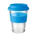 Mug en verre 350ml couvercle silicone, mug et gobelet à couvercle promotional