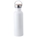 Product thumbnail 800ml metal flask with bamboo stopper 0
