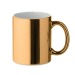 HOLLY Metallic ceramic mug, metal mug and cup promotional