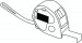 Product thumbnail Tape measure with rubber case, length 3 meters. 1