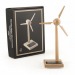 Product thumbnail Mini wind turbine wood 17 cm solar panel on base 2
