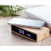 MORO - Bamboo cordless charger, alarm clock promotional