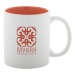 Mug bicolour white 30 cl with engraving, ceramic mug promotional