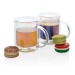 Product thumbnail Double-walled mug in electroplated glass 1
