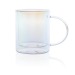 Product thumbnail Double-walled mug in electroplated glass 2